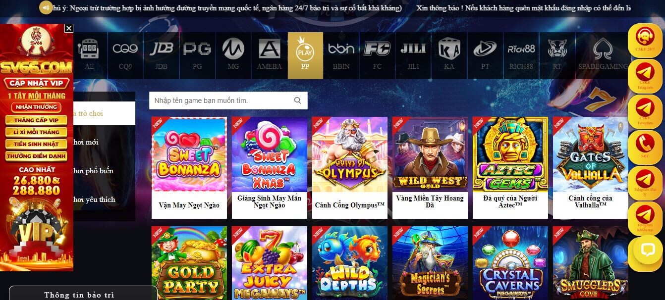 Giao diện Pragmatic Play thân thiện