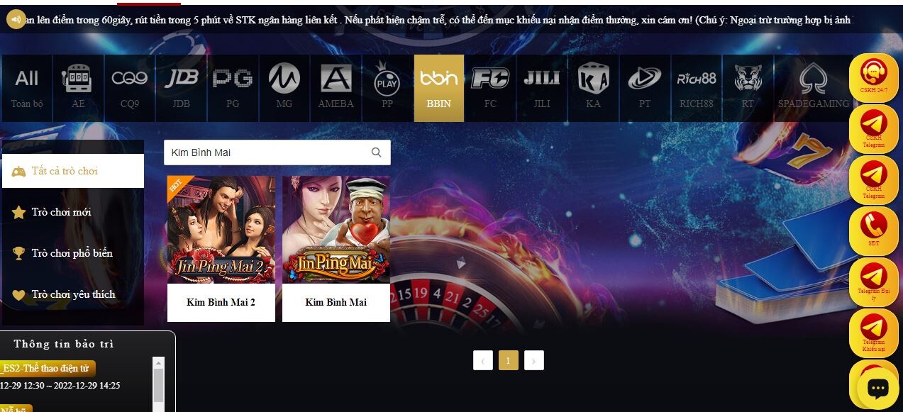 Mục game Kim Bình Mai tại nhà cái SV66