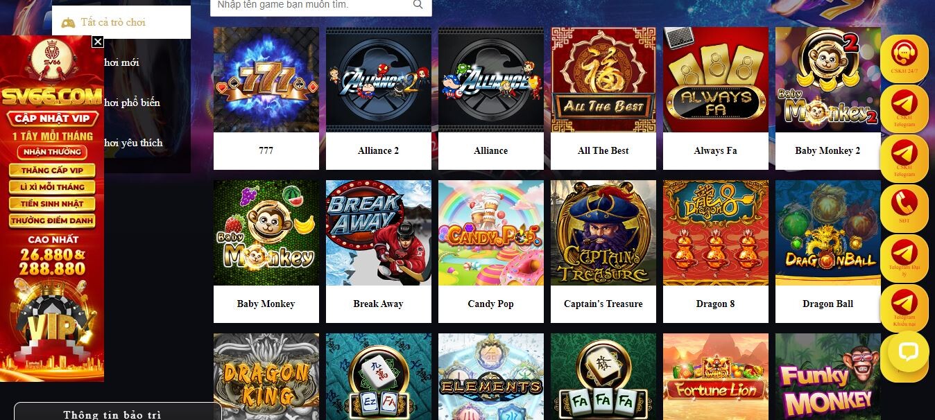 Những trò chơi phổ biến tại sảnh game Ameba Gaming 