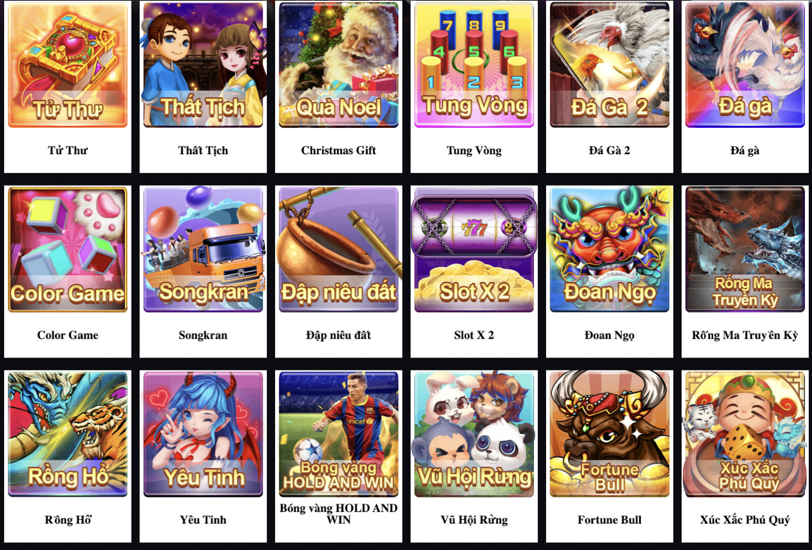 Sảnh game Rich88 Gaming có rất nhiều trò chơi hấp dẫn 