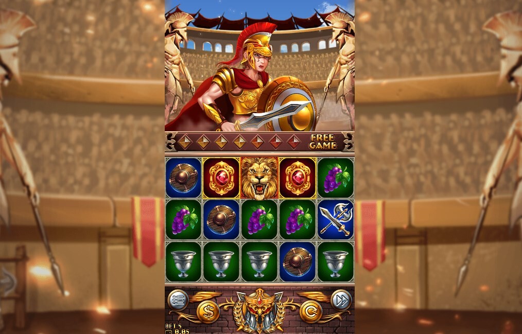 Slot game Roma - Sang Trọng được thiết kế với 3 hàng và 5 cột biểu tượng