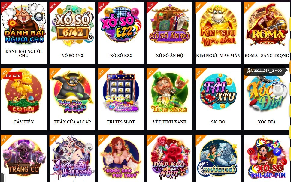 SV66 có những game nổ hũ - slot đổi thưởng nào?