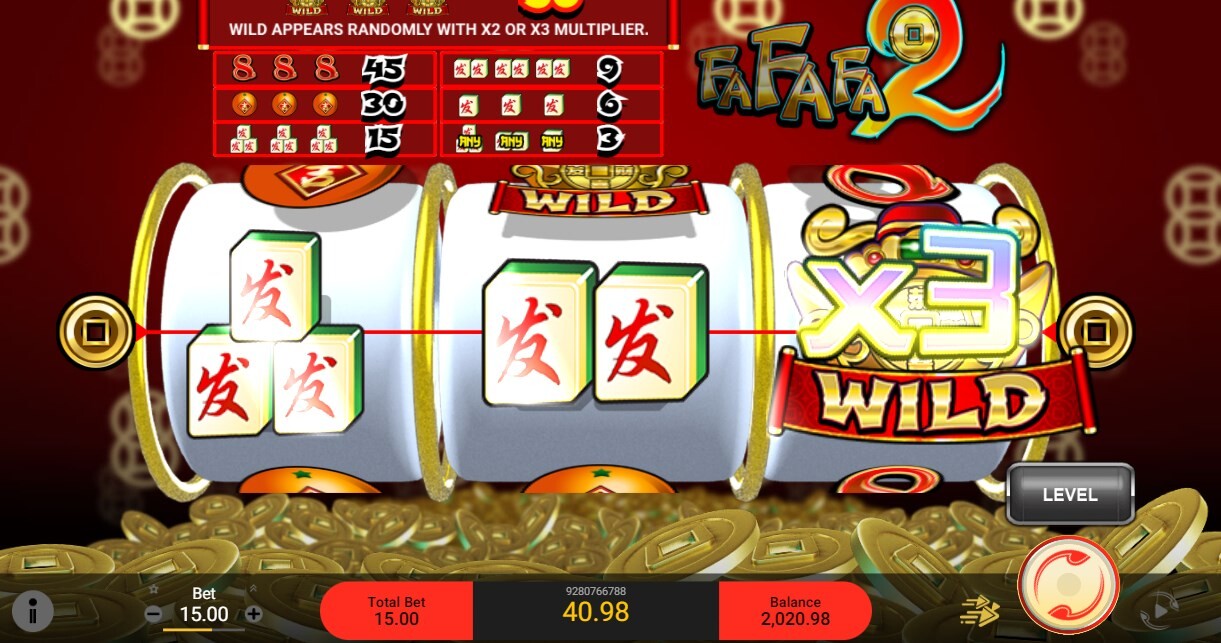 Fafafa 1+2 SV66 là một trò chơi slot với thiết kế gồm 3 cuộn, 1 dòng