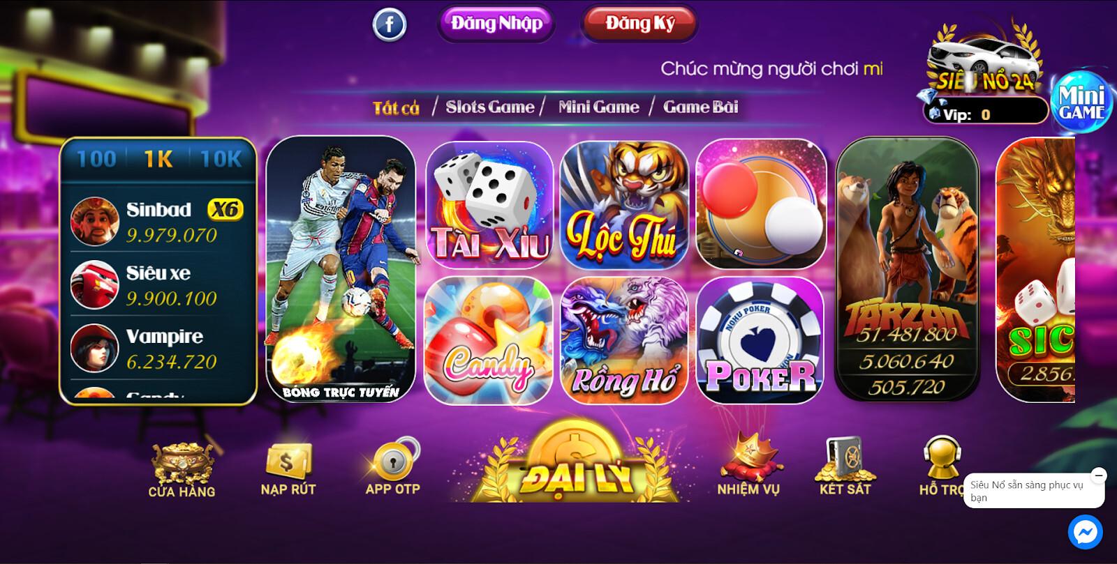 Những trò chơi hấp dẫn hiện có tại Sieuno.net