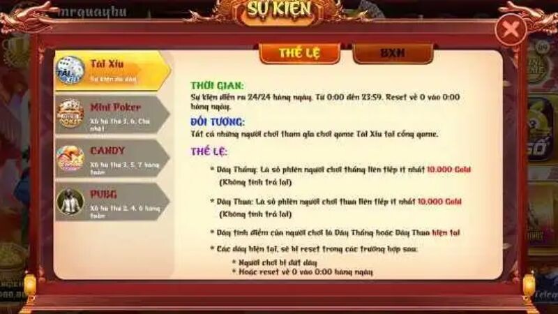 Mini game tài xỉu hấp dẫn được nhiều anh em yêu thích