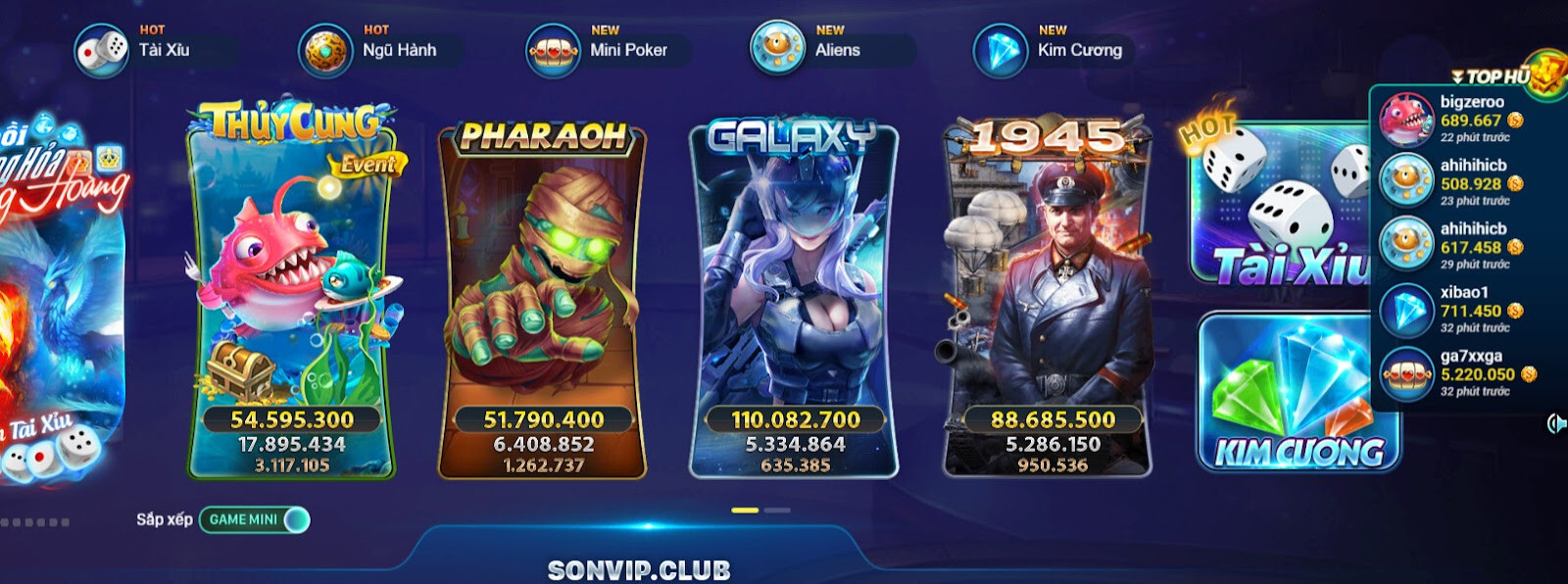 Cổng game SonVip Vin có trò chơi gì hấp dẫn?