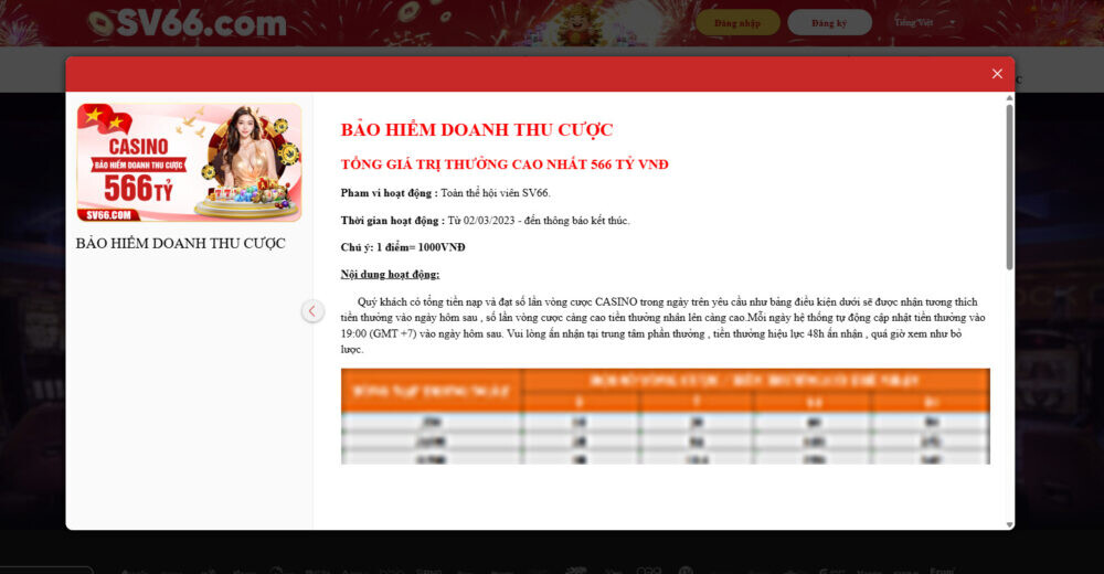 Một số lưu ý khi tham gia chương trình khuyến mãi Casino tại SV66