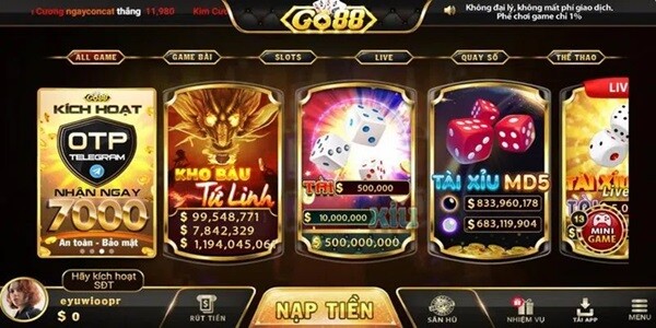 Hé lộ về những trò chơi hot và hấp dẫn nhất tại Go88