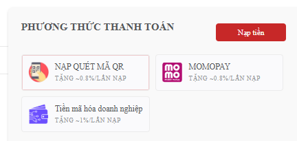 Thực hiện giao dịch nạp tiền SV66